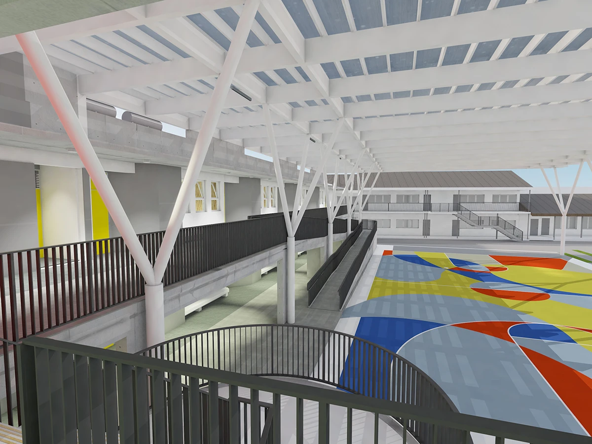 Pabellón aulas y patio cubierto - Imagen 6